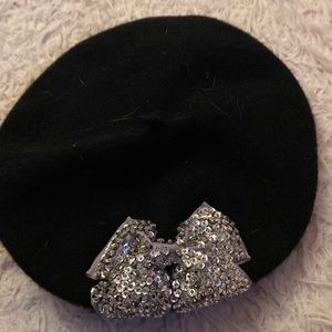 Bebe sparkle beret hat
